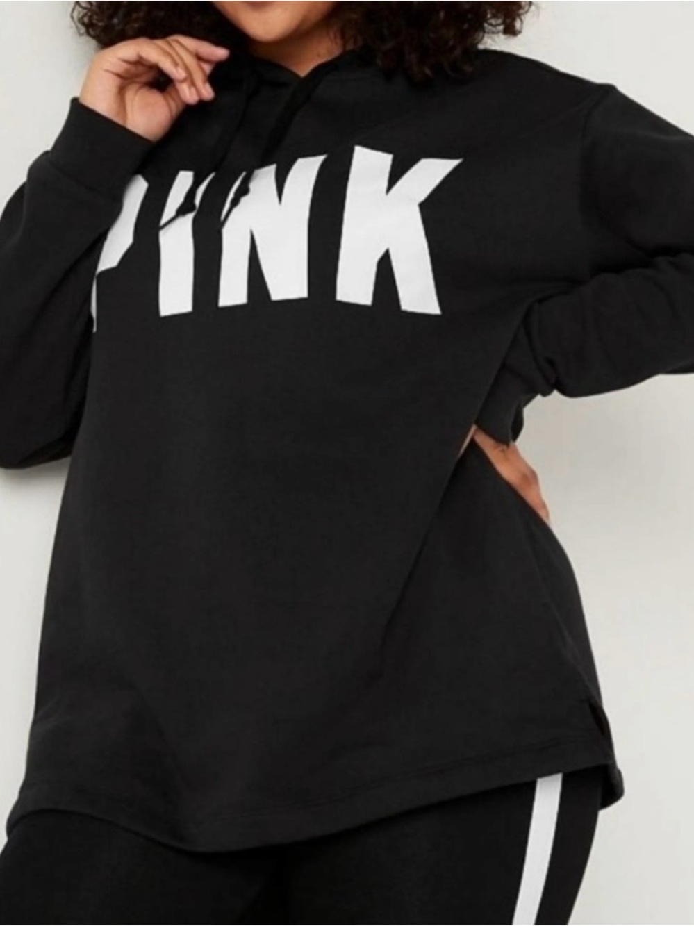 PINK Victoria's Secret Black Crew Sweatshirt